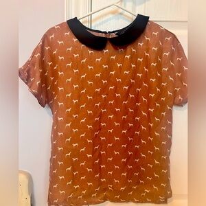 Zara top with dog print